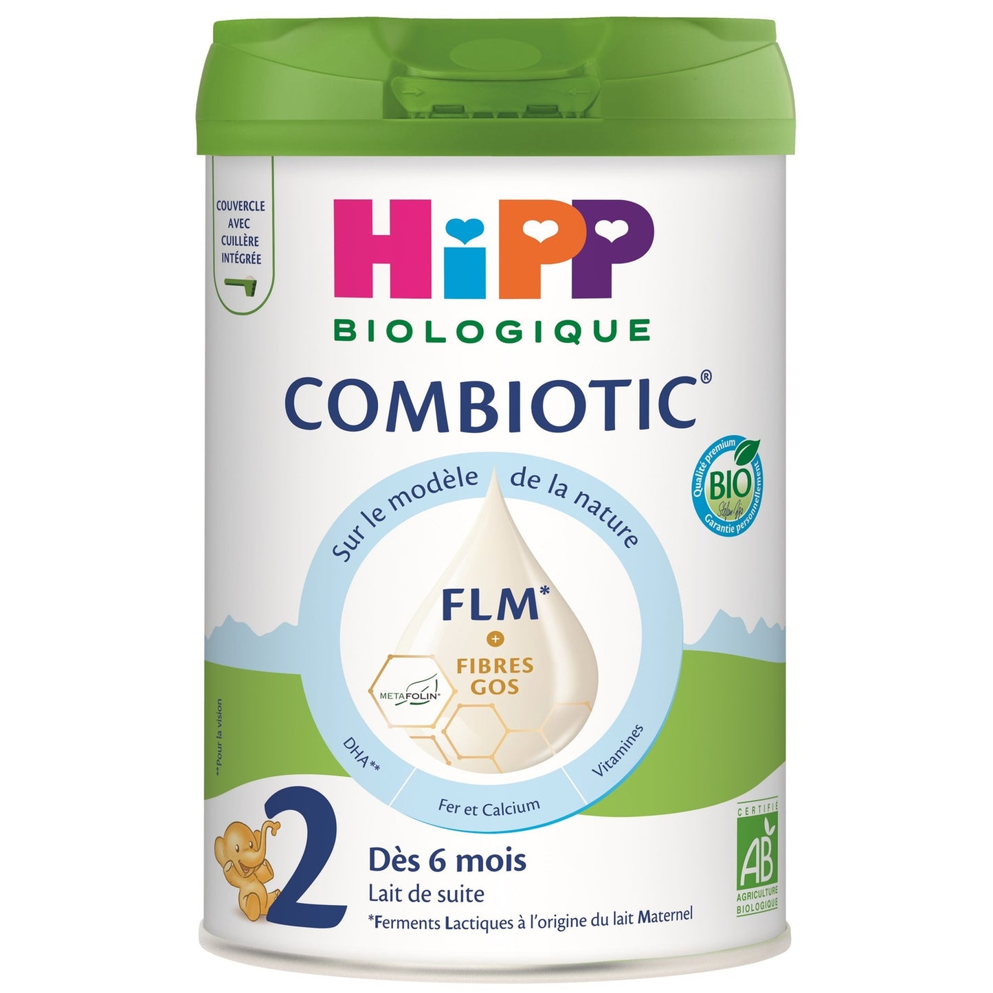 Lait bébé en poudre 2ème âge Dès 6 Mois Combiotic HIPP BIOLOGIQUE 