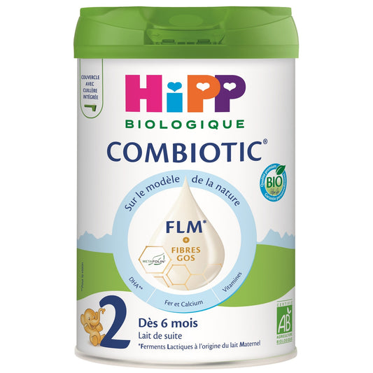 Lait bébé en poudre 2ème âge Dès 6 Mois Combiotic HIPP BIOLOGIQUE 