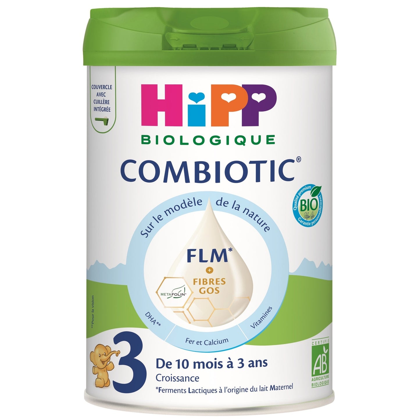 Lait bébé en poudre 3ème âge Dès 10 Mois Combiotic FLM HIPP BIOLOGIQUE 