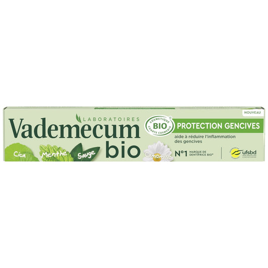 Dentifrice Protection Gencives Menthe et Sauge Bio VADEMECUM le tube de 75mL