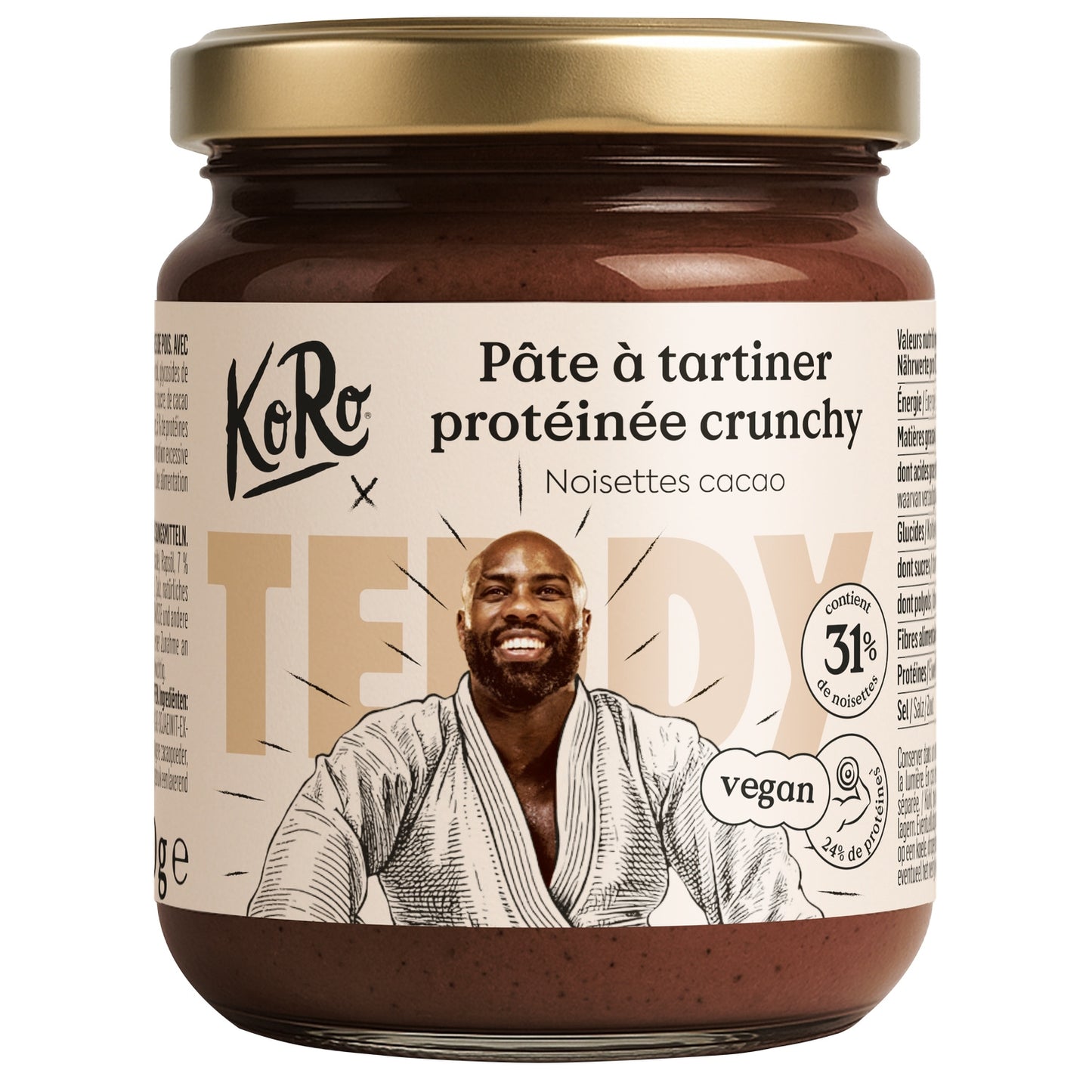 Pâte à tartiner Protéinée Teddy Noisettes Chocolat KORO 