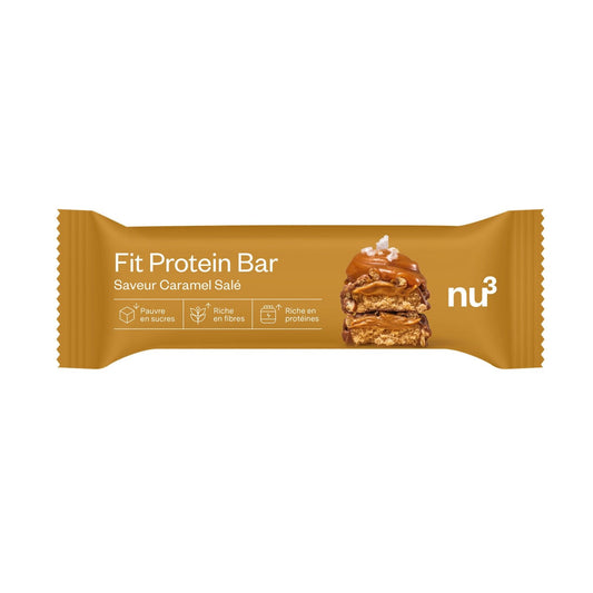 Barre Protéinée Chocolat Caramel Salé NU3 la barre de 55g