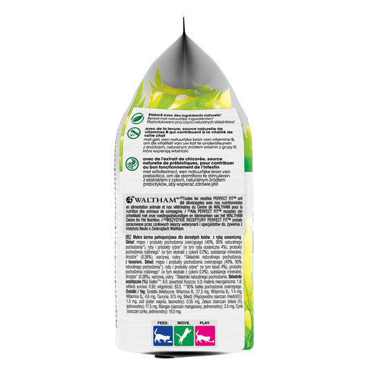 Pâtée pour Chat Stérilisé Natural Vitality aux Poissons et Saumon PERFECT FIT