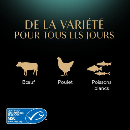Pâtée pour Chat Adulte en Sauce Boeuf Poisson SHEBA