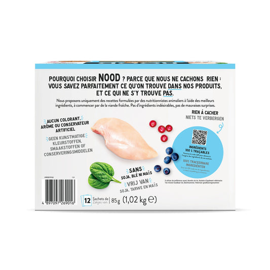 Pâtée pour Chat Adulte en Sauce au Poulet & Super Aliments NOOD