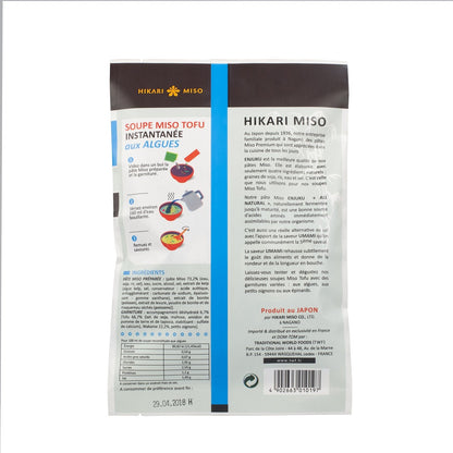 Soupe Miso Instantanée au Tofu et aux Algues Wakame HIKARI MISO