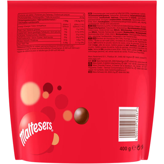 Bonbons Chocolat au Lait Fourrage au Lait Malté MALTESERS