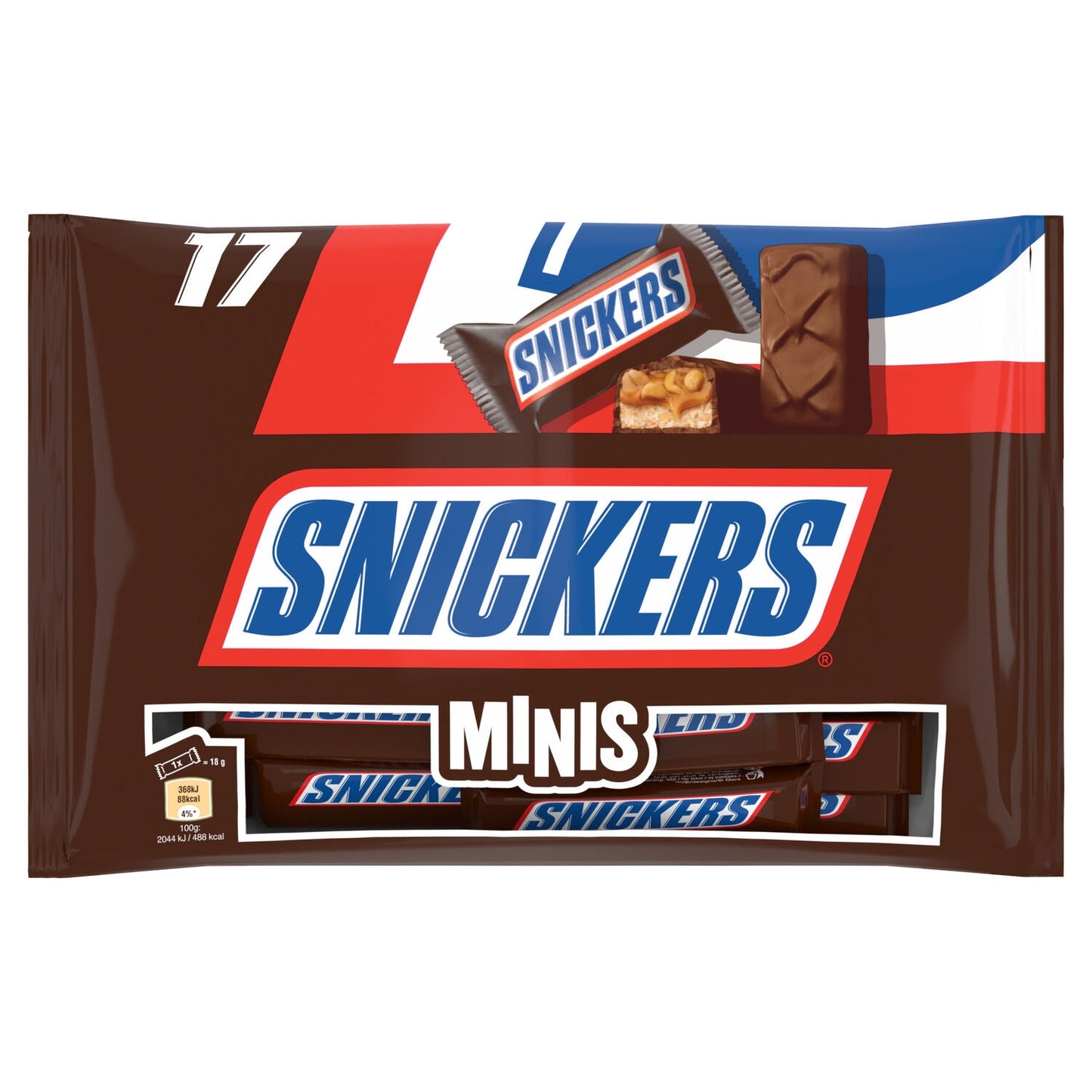 Barres Chocolatées Minis Fourrées Cacahuètes et Caramel SNICKERS