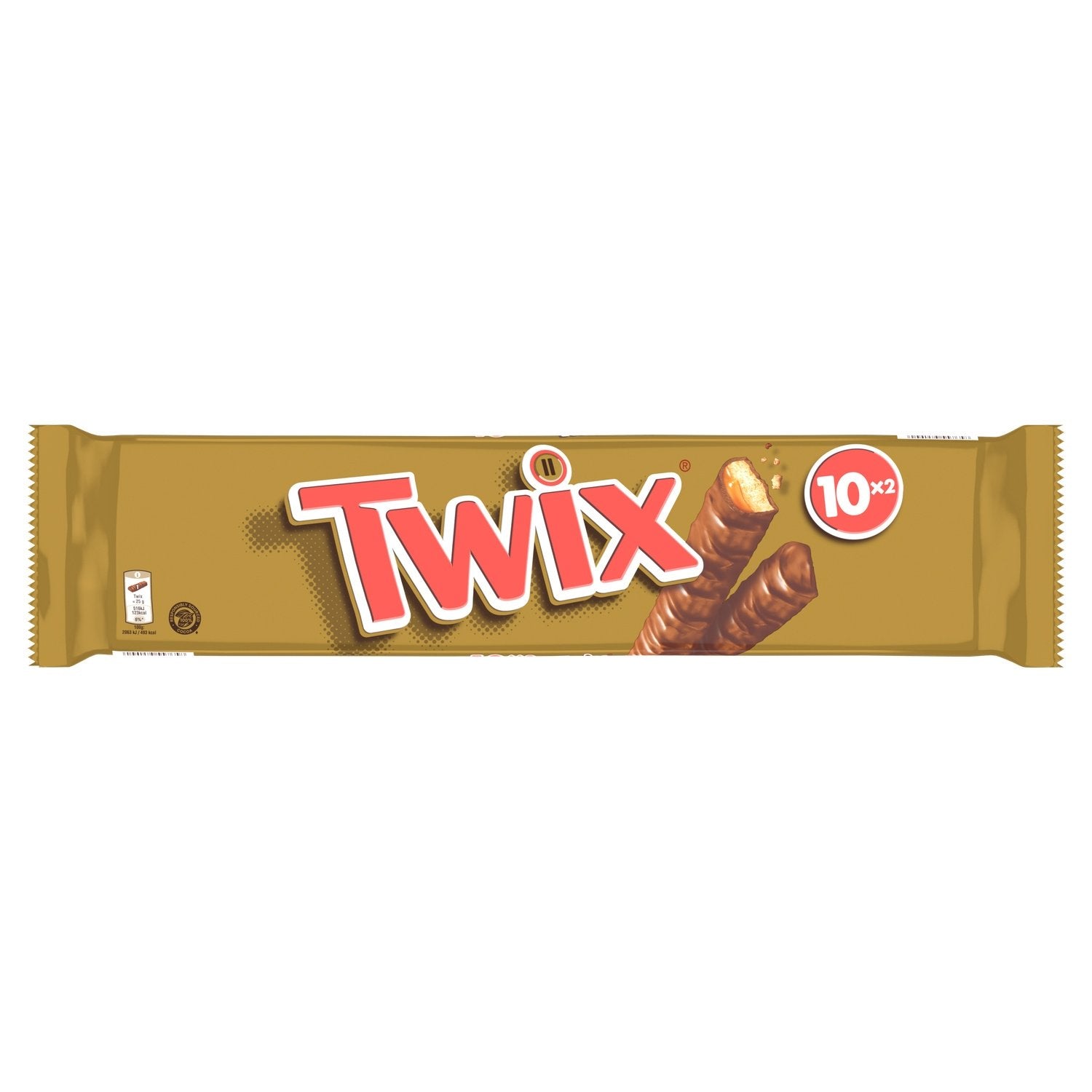 Barres Chocolatées Caramel TWIX les 10 barres de 50g