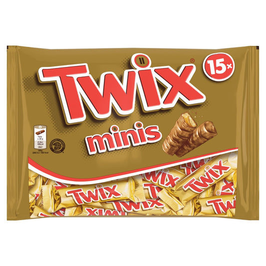 Mini Barres Chocolatées Caramel TWIX le sachet de 15 minis barres