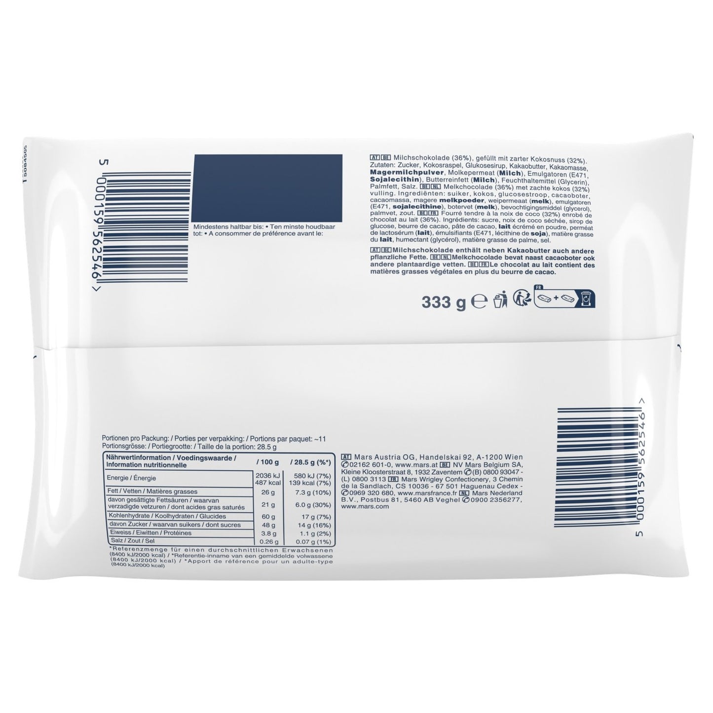 Mini Chocolat à la Noix de Coco BOUNTY