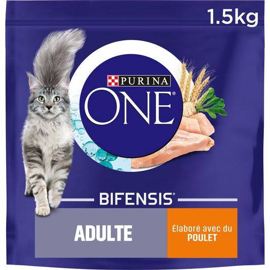 Croquettes pour Chat Adulte Poulet Bifensis PURINA ONE Le sac d'1,5kg
