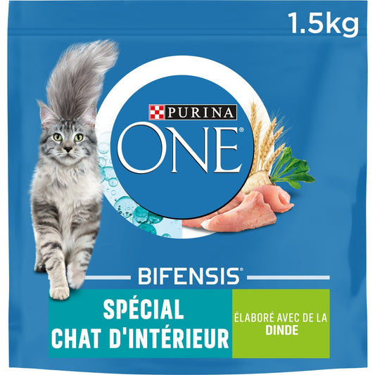 Croquettes pour Chat Adulte d'Intérieur Dinde Bifensis PURINA ONE