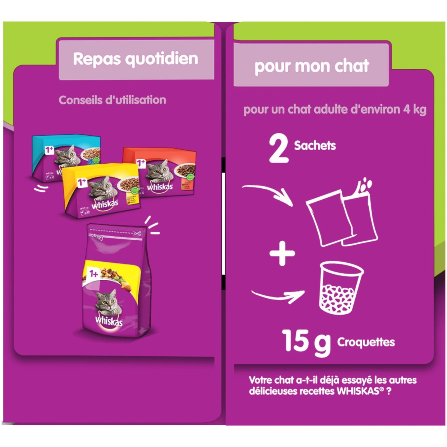 Pâtée pour Chat Adulte en Gelée Viande Poisson WHISKAS