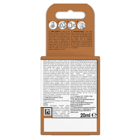 Electric Scented Oil Glade Sandalwood &amp; Jasmine Air Freshener Refill with Essential Oils
