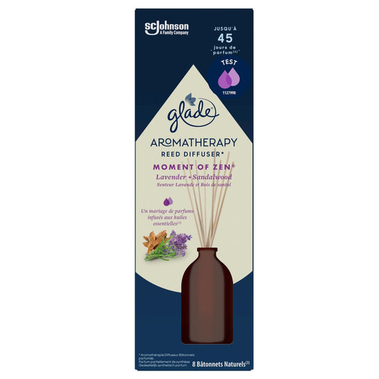 GLADE Moment of Zen Aromatherapy Lavender and Sandalwood Air Freshener Sticks
