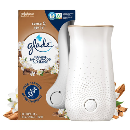 Sandalwood &amp; Jasmine Air Freshener Sense &amp; Spray + Refill GLADE