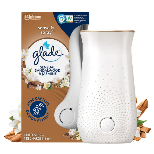 Sandalwood &amp; Jasmine Air Freshener Sense &amp; Spray + Refill GLADE