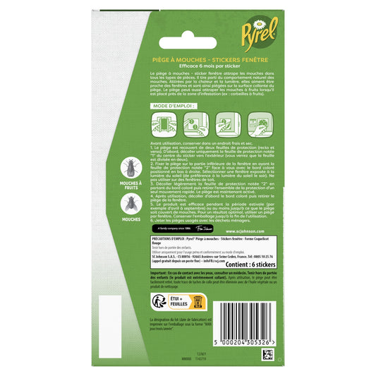 Anti-Fly Window Stickers Red Poppy Without Insecticide PYREL