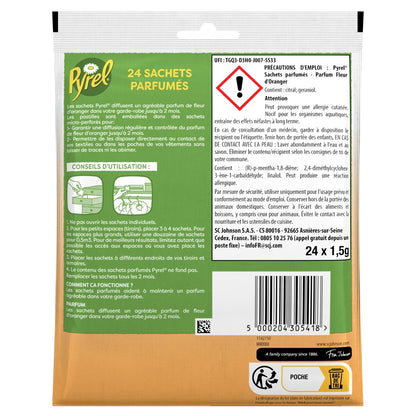 Anti-Moth Scented Sachets Orange Blossom PYREL