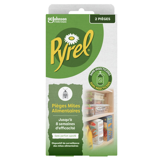 Anti-Mites Piège Sans Insecticides Ni Parfum PYREL les 2 pièges