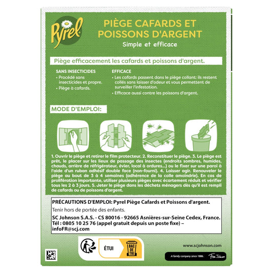 Anti-Cockroach Trap and Silverfish Without Insecticide or Perfume PYREL