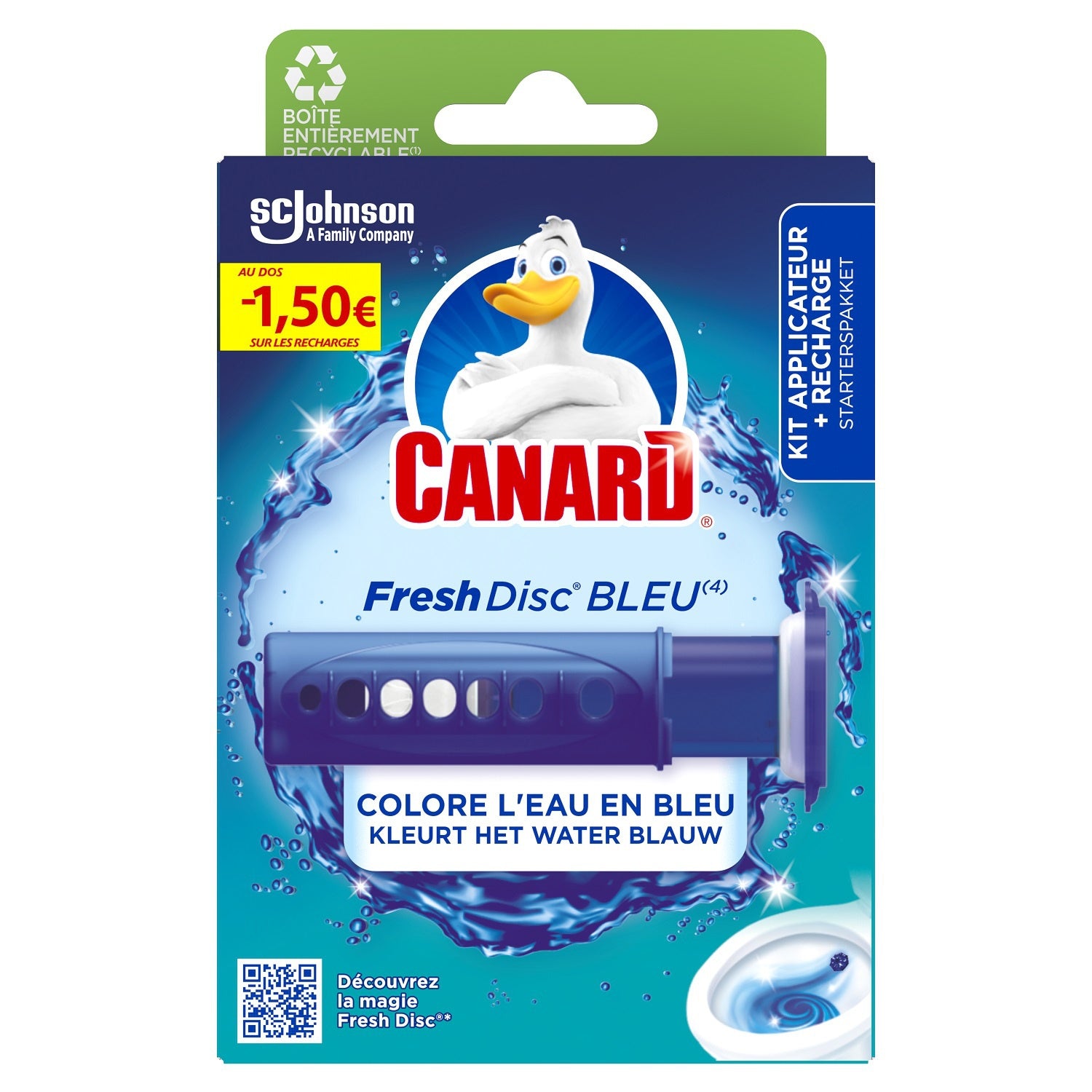 Bloc WC Fresh Disc Eau Bleue CANARD WC 