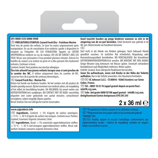Disques Wc Fraîcheur Marine Fresh Disc CANARD WC