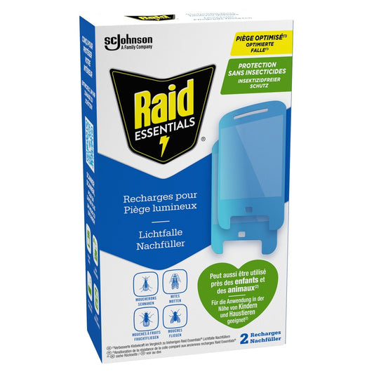 Recharge Piège Lumineux Piège Lumineux Attire et Piège les Insectes Sans Insecticide RAID la recharge