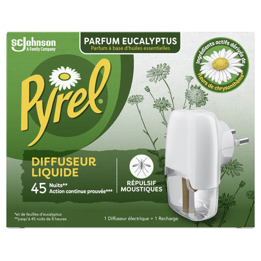 Anti-Moustiques Diffuseur et Recharge Eucalyptus PYREL le diffuseur
