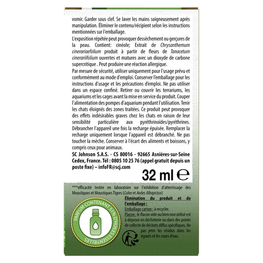 Anti-Moustiques Répulsif Recharge Liquide Parfum Eucalyptus Action Continue PYREL