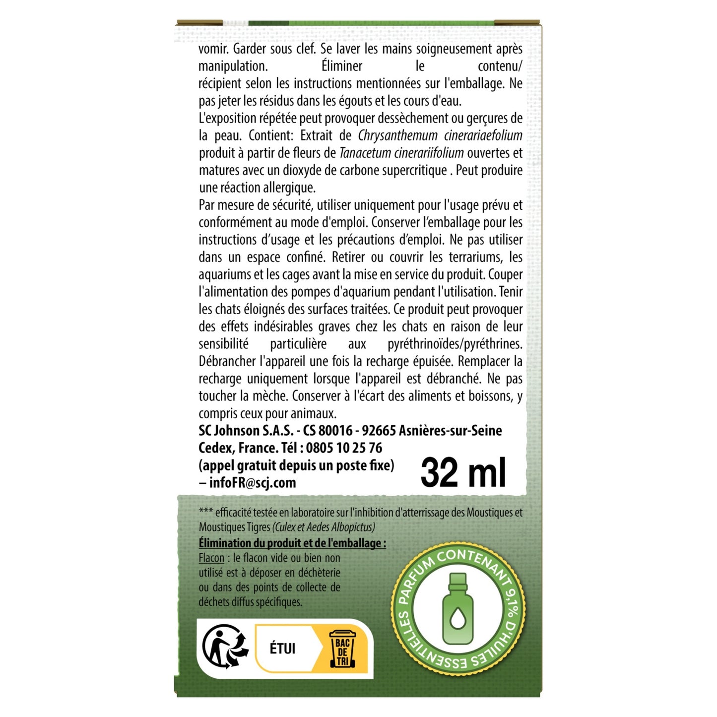 Anti-Moustiques Répulsif Recharge Liquide Agrumes Boisés Protection Continue PYREL