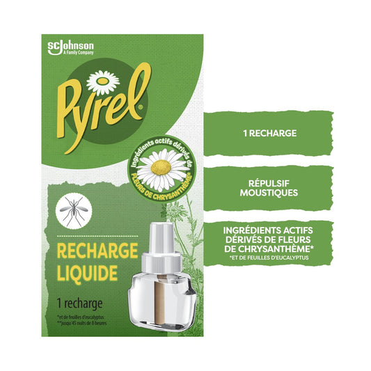 Anti-Moustiques Répulsif Recharge Liquide Sans Parfum PYREL la recharge