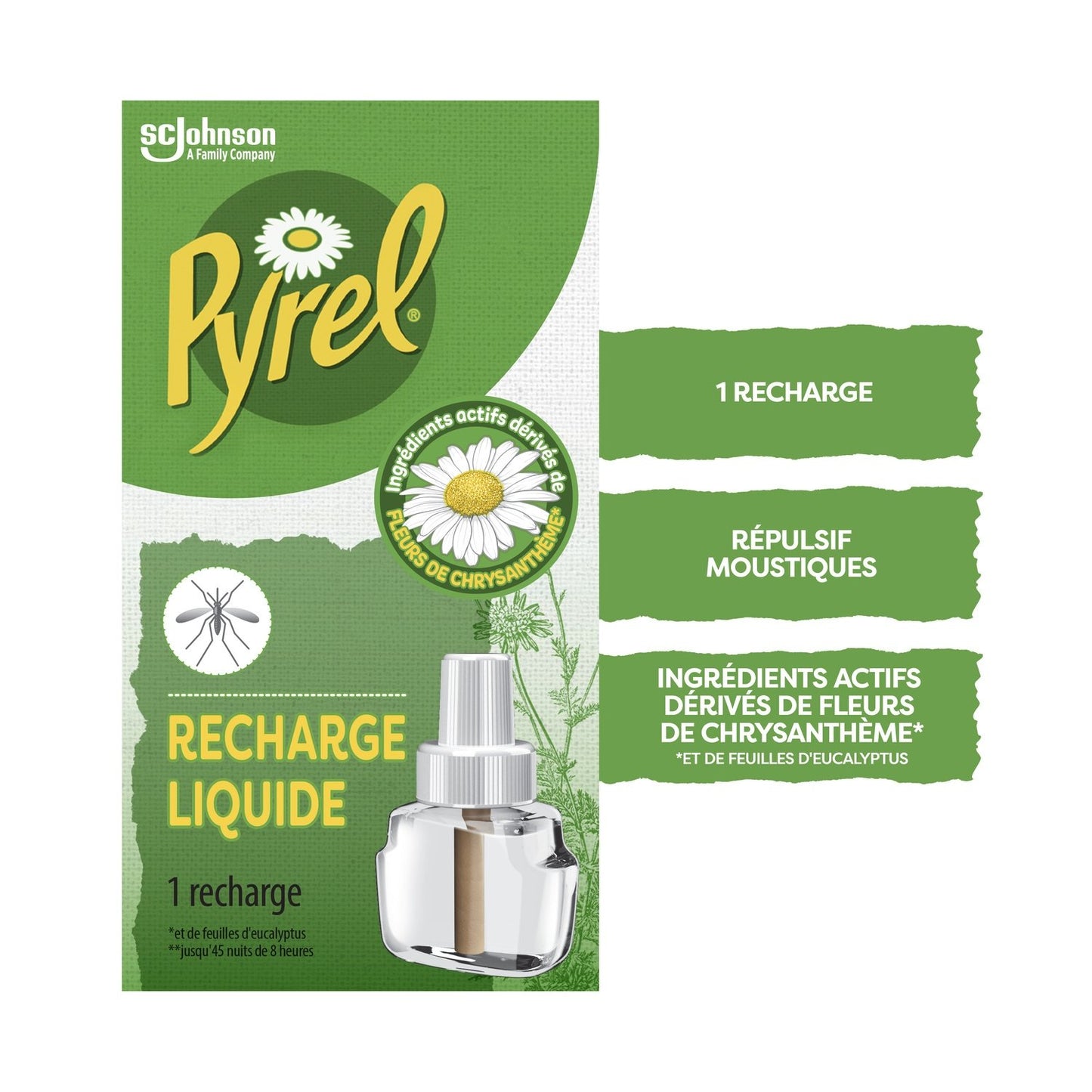 Anti-Moustiques Répulsif Recharge Liquide Sans Parfum PYREL la recharge