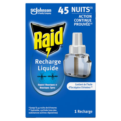 Anti-Mosquito Refill Liquid Repellent Fragrance-Free Continuous Action Max RAID