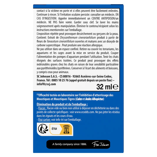 Anti-Moustiques Recharge Répulsif Liquide Sans Parfum Action Continue Max RAID