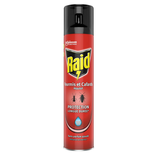 Insecticide Spray Anti-Fourmis et Anti-Cafards RAID le flacon de 300mL