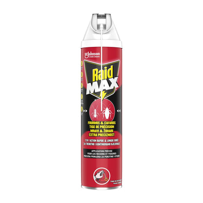 Anti-Rampants Spray Anti-Fourmis et Cafards Action Rapide et Continue Max RAID