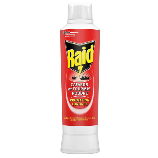 Insecticide Poudre Max Contre Cafards et Fourmis RAID le flacon de 250g