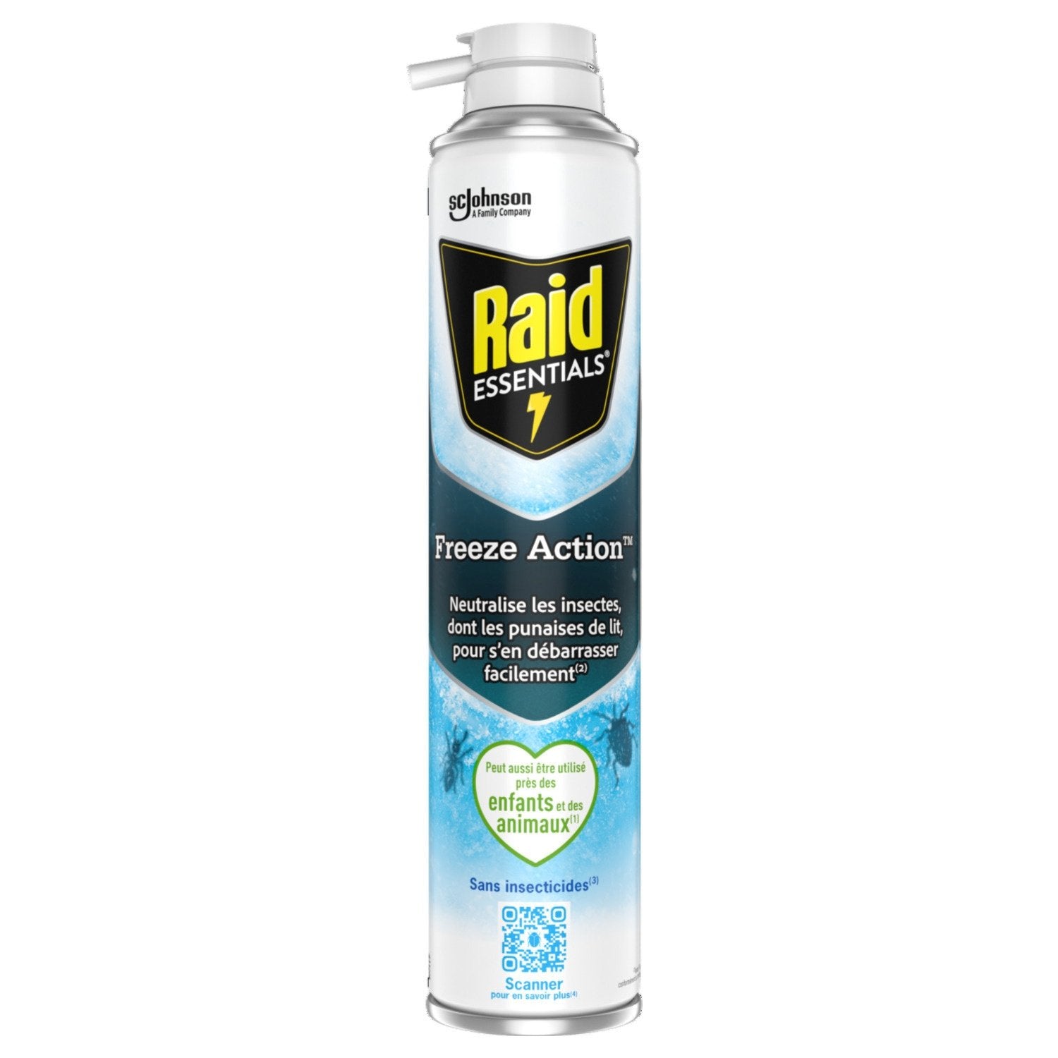 Insecticide Aérosol Freeze Action Sans Insecticides RAID le flacon de 350mL