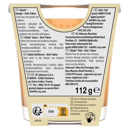Bougie Anti Tabac aux Huiles Essentielles GLADE