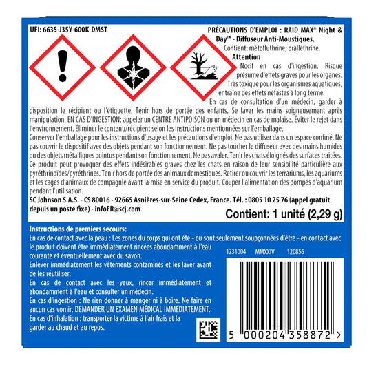 Refills RAID Electric Mosquito and Tiger Mosquito Diffuser Refill