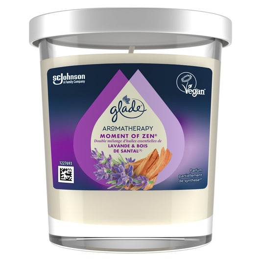 Bougie Aromatherapy Moment Of Zen Lavande et Bois Santal GLADE