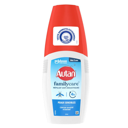 Répulsif Anti Moustiques Spray Family Care Protection 4h AUTAN le flacon de 100mL