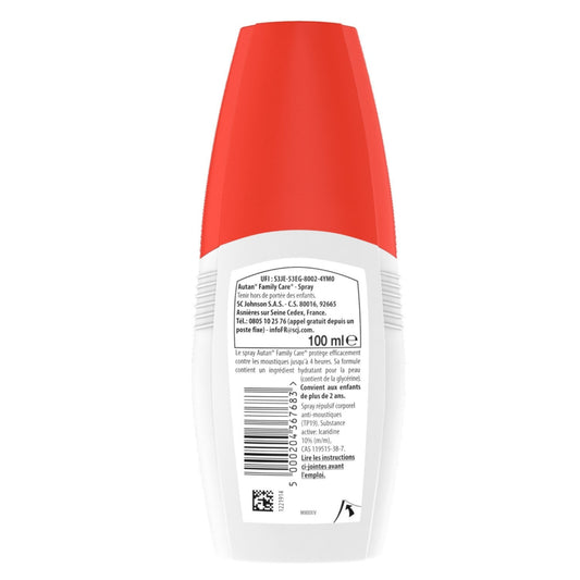 Répulsif Anti Moustiques Spray Family Care Protection 4h AUTAN