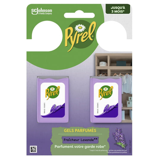 Gel Parfumés Fraîcheur Lavande PYREL le paquet de 2