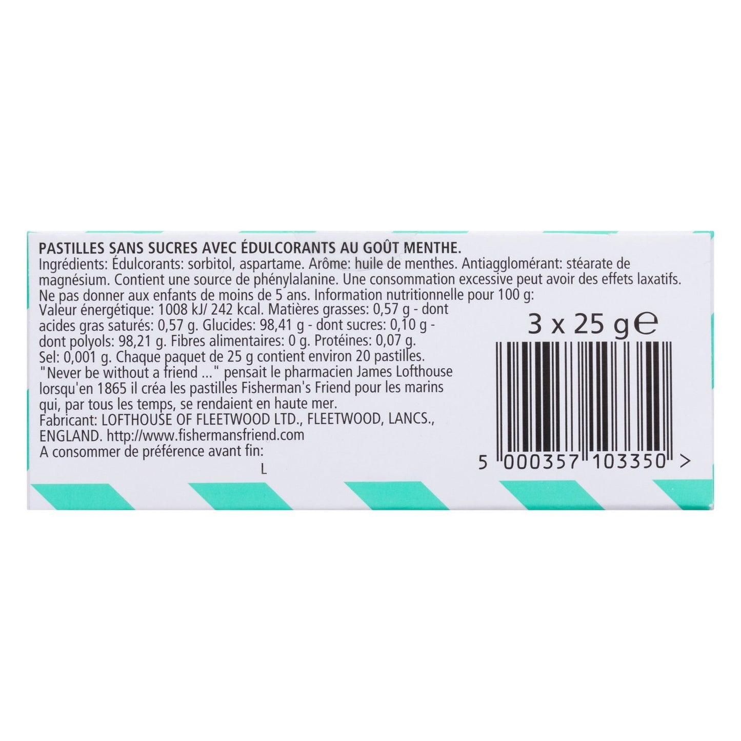 FISHERMAN'S FRIEND Sugar-Free Mint Pastilles