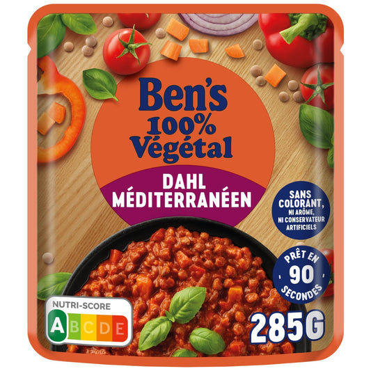 BEN'S ORIGINAL 100% Plant-Based Mediterranean Dahl Ready Meal