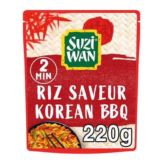 Riz Micro Ondable Saveur Korean BBQ SUZI WAN la boite de 220g