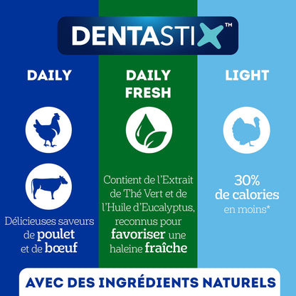 Bâtonnet à Mâcher pour Chien Grand +25kg Hygiène Bucco Dentaire Poulet Dentastix PEDIGREE